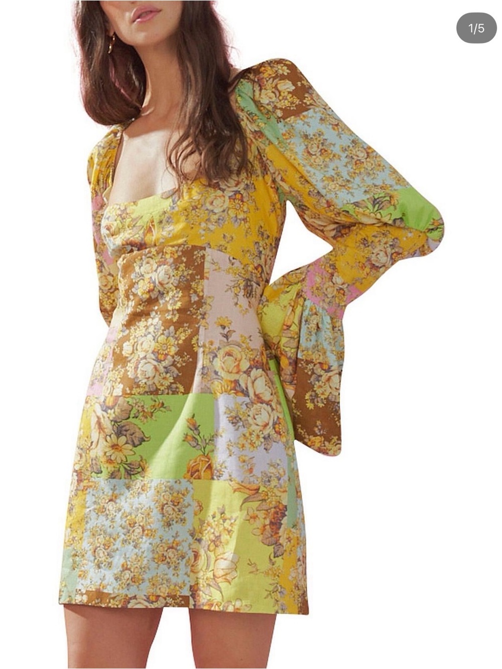 ALEMAIS Matilde puff sleeve mini dress!